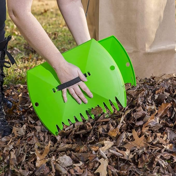 Garden Scoop Leaves - Leaves Scoops Hand Rakes | Lightweight Leaves Grabber Claws | Sturdy Ergonomic Grip Leaves - Lawn Debris Trash Pick Up Tool | Hand Held Rakes Garden for Lawn