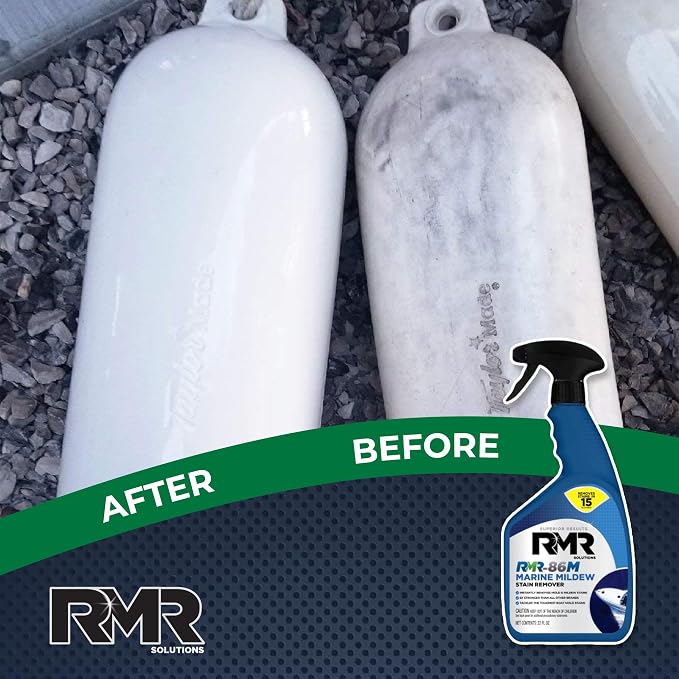 RMR-86M Marine Stain Remover, Professional-Strength Mold & Mildew Stain Eliminating Cleaning Spray For Boats & Marine Surfaces, 1 Gallon