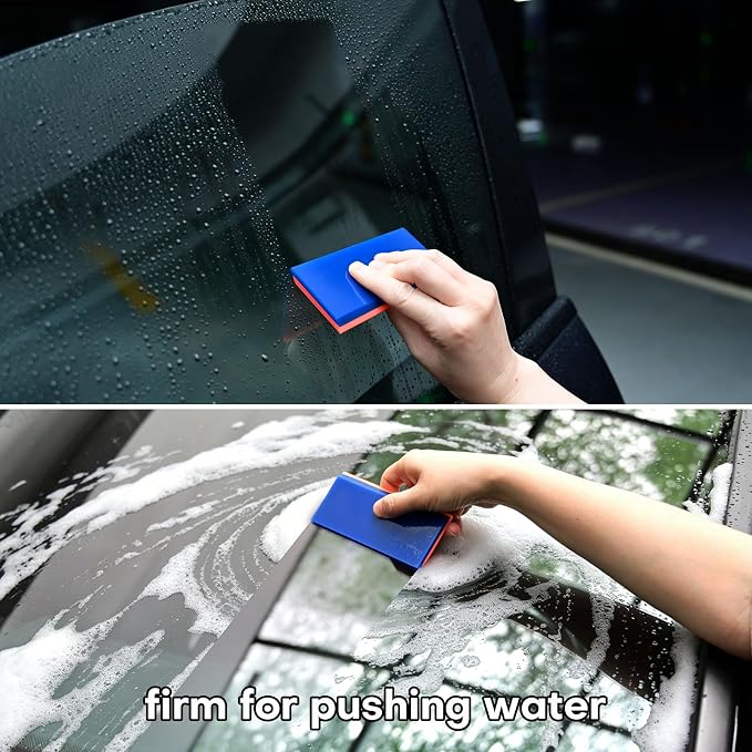 NEWISHTOOL 2 Pack Rubber Squeegee (5-Inch Replacement Blade, No Handle) | Window Tint Squeegee for Water Removal, Windshield Rear Back Glass Cleaning, PPF Installing and Window Film Application