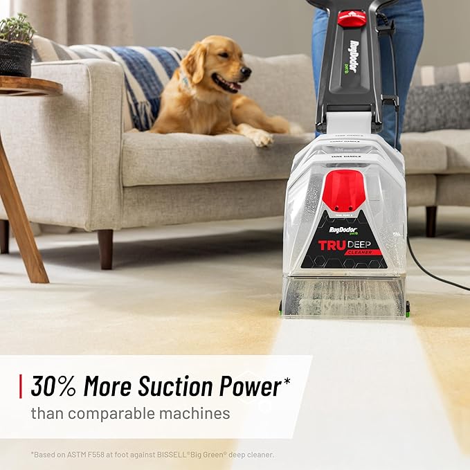 Rug Doctor Pet TruDeep Carpet Cleaner with Pet Upholstery Tool | Best-In-Class Suction Power for Pet Households, Dual Brush Cross-Action Technology for One-Pass Cleaning, Pro-Grade
