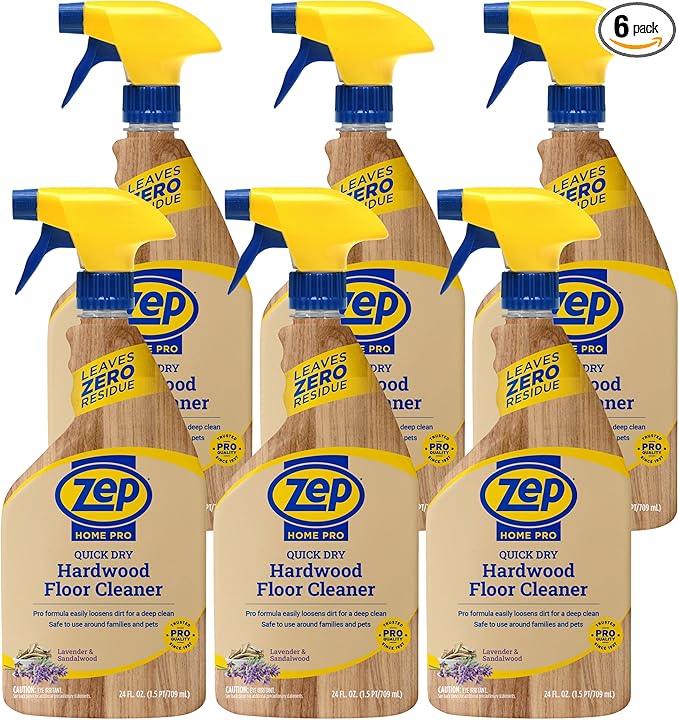 Zep Home Pro Quick Dry Hardwood Floor Cleaner - 24 Fl. Oz. - R49906 - Pro Trusted Cleaning Power: Now in Refreshing Scents and Family Friendly Formulas (6)