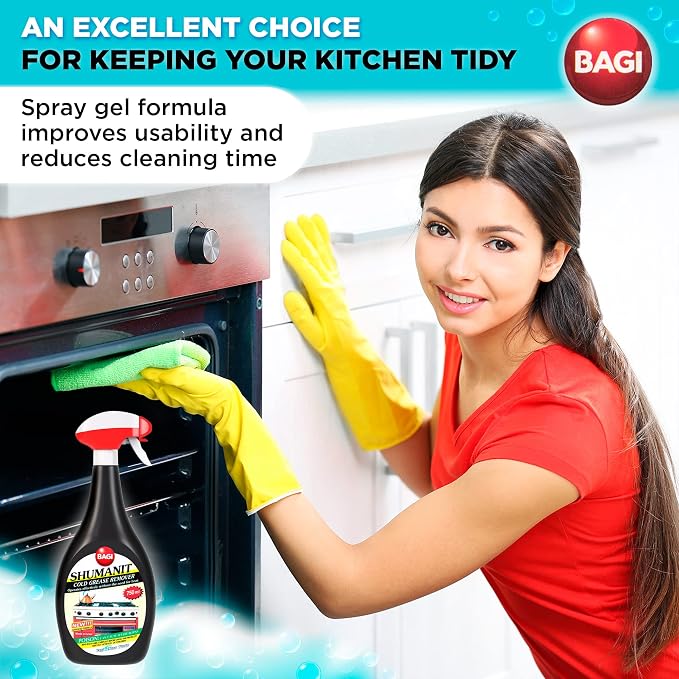 SHUMANIT - Cold Grease Remover. Spray for The immediate Removal of Stubborn and Burnt fats/Grease