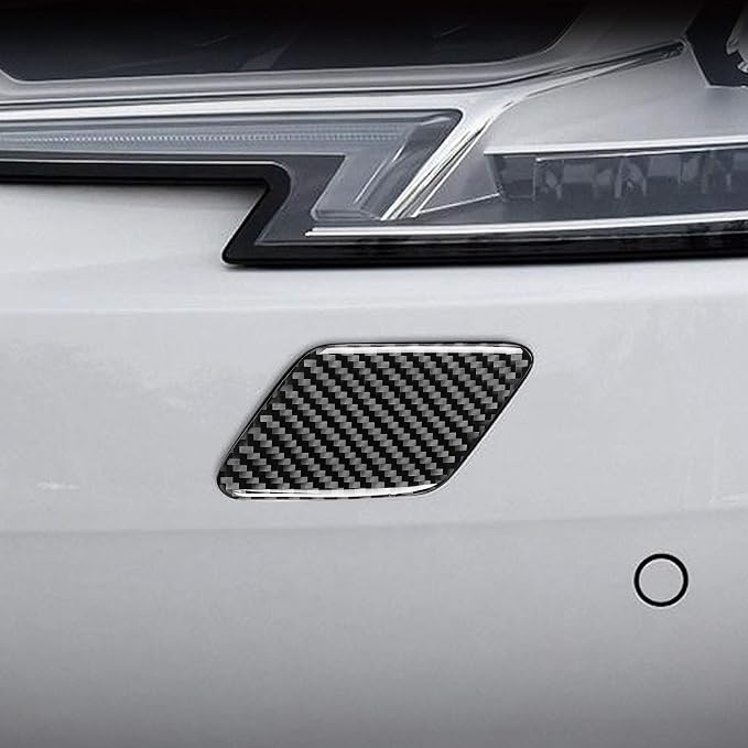 Real Carbon Fiber Trim for Audi Accessories | for B9 A4 S4 A5 S5 2020-2025 / RS5 2021-2025 Headlight Washer Button Panel Interior Thick Overlay Decal