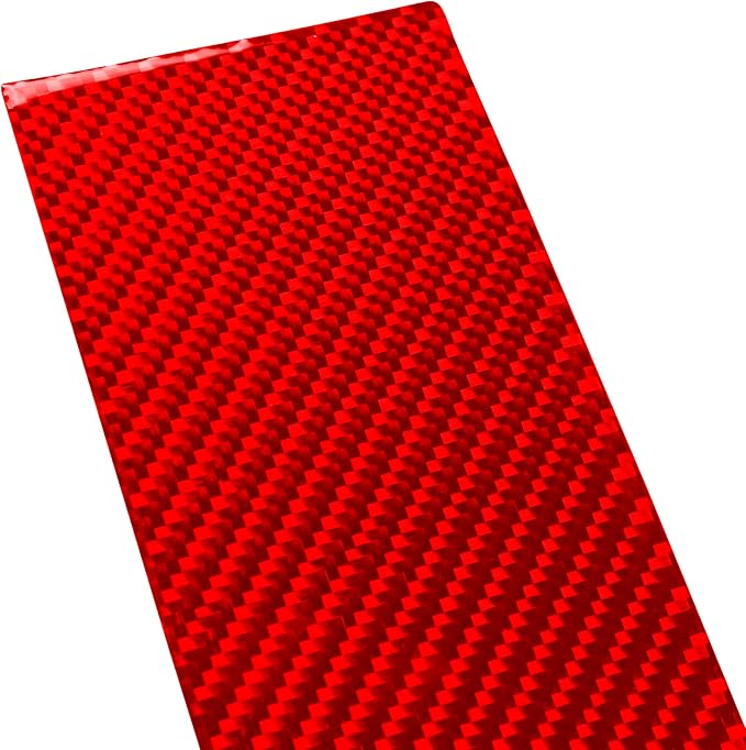 Red Real Carbon Fiber Trim for Ford Mustang Accessories | for GT Shelby 2005 2006 2007 2008 2009 Co-Pilot Instrument Dashboard Interior Thick Overlay Decal