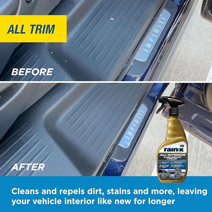 Rain-X 620232SRP All-Interior Cleaner Protectant & Repellent for Car Interiors, Cleans + Repels Liquid Spills & Dust without Residue, Cherry Scent 16 Fl Oz.