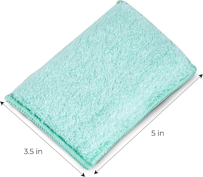 Smart Design Heavy Duty Scrub Sponge with Bamboo Odorless Rayon Fiber - Set of 9 - Ultra Absorbent - Soft and Metallic Scrub - Cleaning, Dishes, and Hard Stains - Spring - Yellow, Mint, Blue