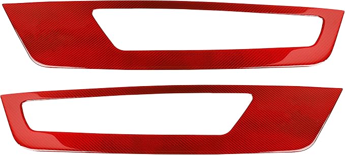Real Carbon Fiber Trim for Ford Mustang Accessories | for 2009 2010 2011 2012 2013 2014 Front Inner Door Panel Interior Thick Overlay Decal