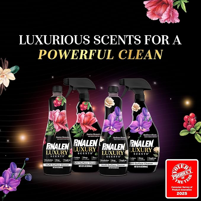 PINALEN Luxury Scent Multipurpose Cleaning Spray - Opulence Bloom - 22 fl oz - All Purpose Cleaner for Kitchen, Bathroom & Surfaces
