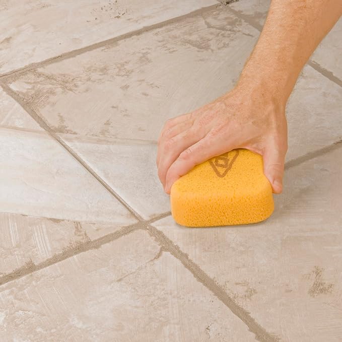 QEP 70005Q-6D 7.5 Inch x 5.5 Inch x 1.875 Inch Grouting, Cleaning and Washing Sponge, X-Large, 6-Pack, 6 Pack, Yellow, 6 Count