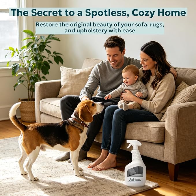 Upholstery Cleaner for Couch Furniture: Strength Multi-Surface Stain Remover Spray for Carpet Spot - Pet-Safe Non-Toxic Quick-Drying for Fabric Sofas Rug Furniture Couches & Car Interiors | for Carpet Spot - Pet-Safe Non-Toxic Quick-Drying for Fabric S...