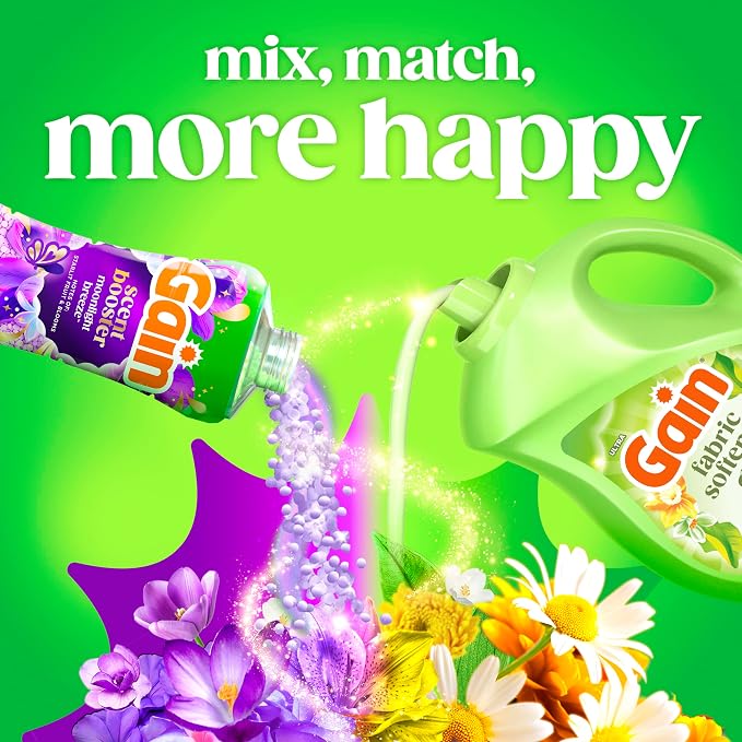 Gain, Liquid Laundry Fabric Softener, Laundry Conditioner, Long Lasting Scent, Softens, Freshness, Helps with Static & Wrinkles, Original Scent, 140 fl oz (Packaging May Vary)