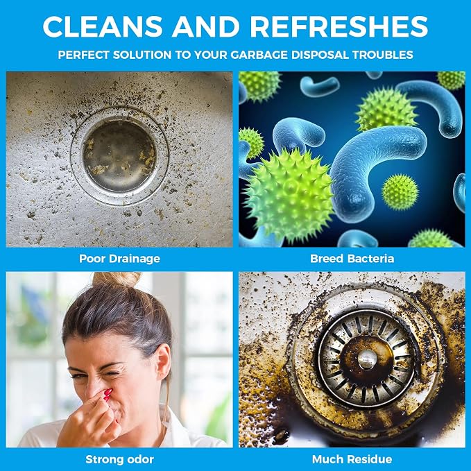 Garbage Disposal Tablets, Dissolve Grime & Remove Odors, 72pk | Citrus Scent Deep Clean Tablets, for Kitchen Sinks, Drains & Disposals, Remove Grime & Odors, 3-Year Supply