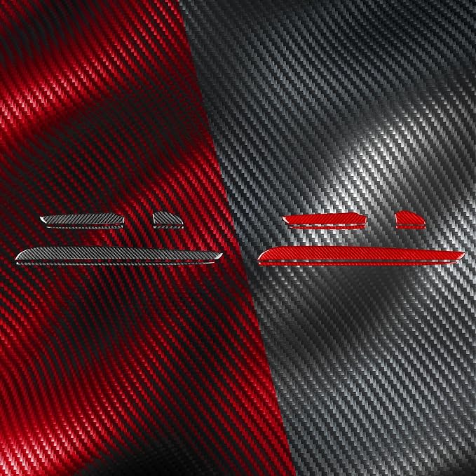 Car Dashboard Panel Trim Stickers Fit for Chrysler 300 2011-2023 | for Chrysler 300 / 300C / 300S / Limited/Touring/Base 2011-2023|Red Real Carbon Fiber|Accessories|Thick Overlay|Anti-scratch
