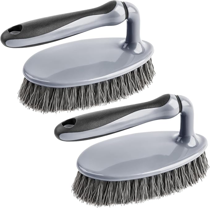 MR.SIGA Heavy Duty Scrub Brush with Comfortable Grip for Bathroom Shower | Strong bristles with effective scrubbing power, ideal for kitchen, bathroom, shower and everyday household cleaning.