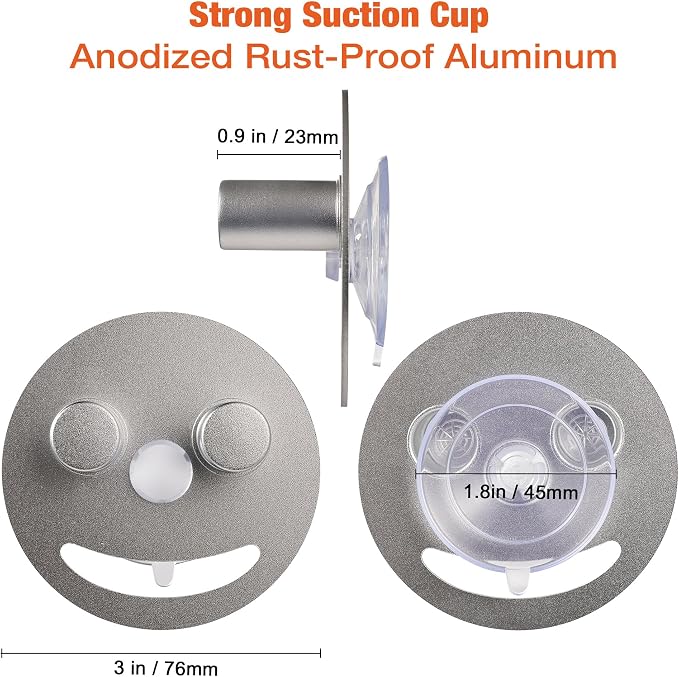 Smiley face sponge holder, kitchen Sink Caddy Organizer with Suction cup,Made of rust-proof aluminum that never rusts for Mommy & Daddy Sponges silvery (2-Pack）