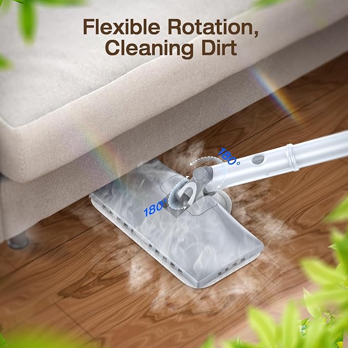 Steam Cleaner, Detachable 10-in-1 Handheld Steam Mop for Multi-Surface | Quick 10s Heat, 350ml Water Tank and 2-Level Steamer for Cleaning Floor, Window, Carpet, BBQ Grill, Tile, Sofa, Car and Grout