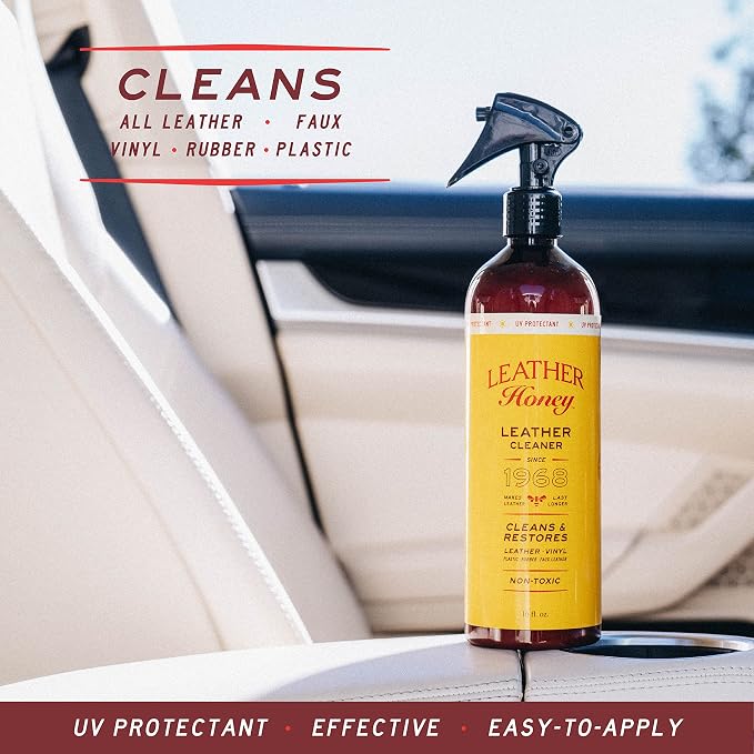 Leather Honey Leather Cleaner — Non-Toxic UV Protection, Made in the USA