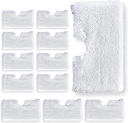 F Flammi 12 Pack Steam Mop Pads Replacement for Shark S3501 S3601 S3801 S3901 S2902 S3550 S3450 SE450, Reusable Washable Microfiber Pads for Shark Steam Pocket Mop, Double-Sided Cleaning Cloths