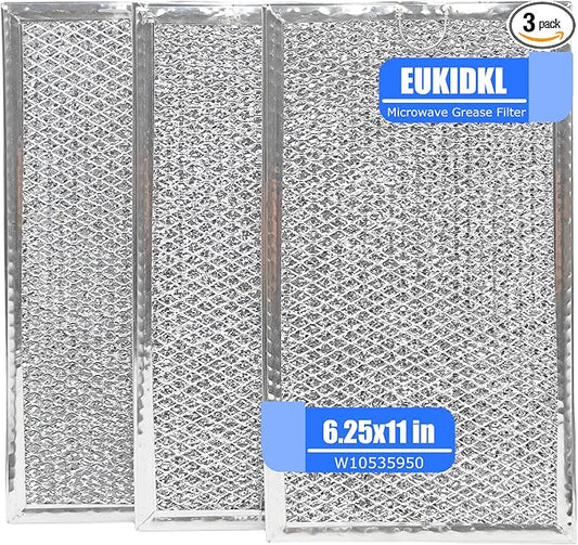 W10535950 PS8769987 Compatible with Whirlpool Microwave Grease Filter 3-Pack