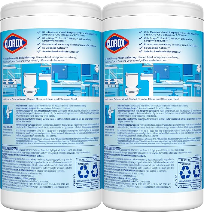 Clorox Disinfecting Wipes Back to School Variety Pack, 75 Count Each, Pack of 2 (Package May Vary)