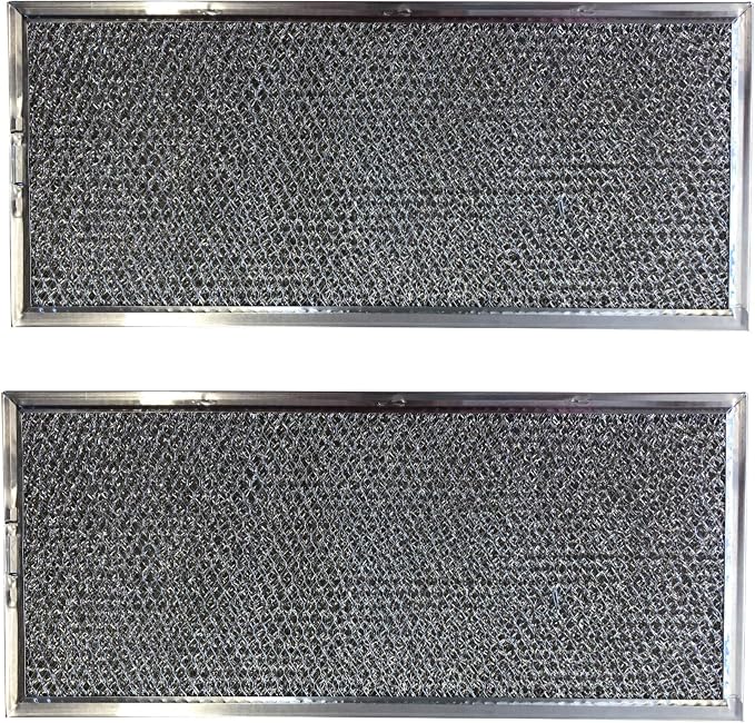 Filter Everything Replacement Aluminum Microwave Filters Compatible With Whirlpool W10120839A, Kenmore Models – 5-5/8 x 11-5/8 x 3/32 – 2 Pack
