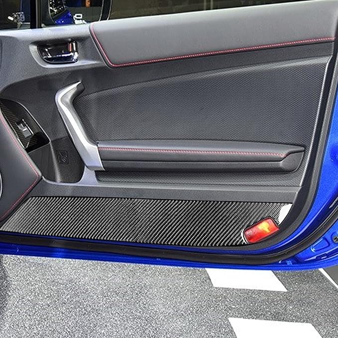 Real Carbon Fiber Trim for Subaru Accessories | for BRZ/Scion FR-S/Toyota 86 2016 2017 2018 2019 2020 Door Inner Panel Lower Cover Interior Thick Overlay Decal