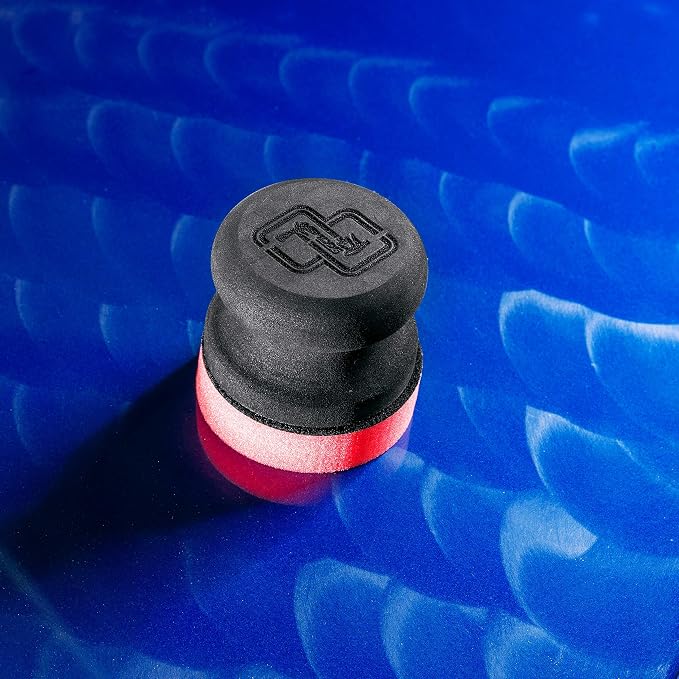 SGCB Car Hand Wax Applicator Pad Kit, 3” Dia Sponge Tire Dressing Applicator Pad with Grip, Tire Shine Compound Applicator Pad, Reusable Polish Foam Applicator for Rubber Tires Exterior Plastic Trim