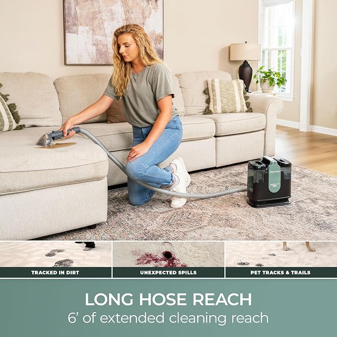Kenmore SpotLite Go Pet Portable Carpet & Upholstery Cleaner Machine | 16KPa Suction with 2-in-1 Tough Stain Tool, Lightweight Spot Stain Remover for Couch, Car Detailing, Rugs & Stairs