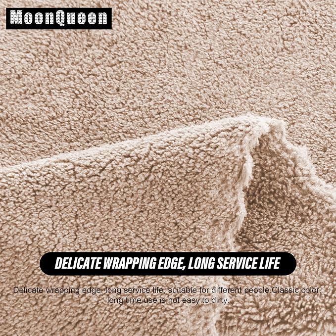 MOONQUEEN Ultra Soft Premium Washcloths Set - 12 x 12 inches - 24 Pack - Quick Drying - Highly Absorbent Coral Velvet Bathroom Wash Clothes - Use as Bath, Spa, Facial, Fingertip Towel (Brown)