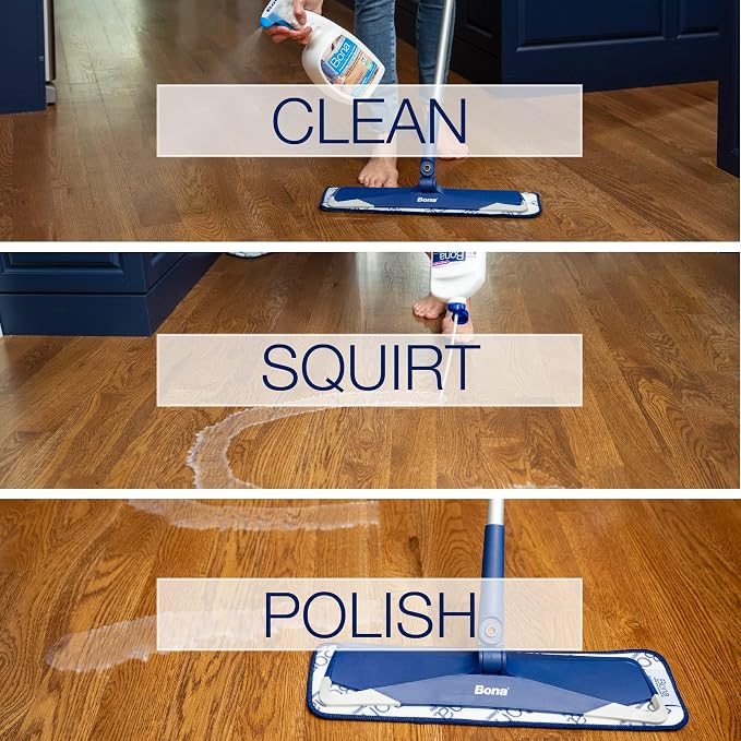 Bona Hardwood Floor Polish - 32 fl oz - Low Gloss Shine - Polish for Wood Floors - Protects and Renews Dull Flooring - Covers 500 sq ft (Pack of 2)