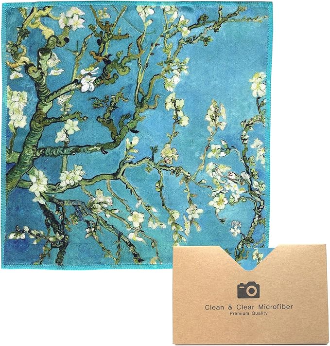 Large [5 Pack] Classic Art (Gogh Almond Blossoms) - Ultra Premium Quality Microfiber Cleaning Cloths (Best for Camera Lens, Glasses, Screens, and All Lens.), Microfiber Cloth