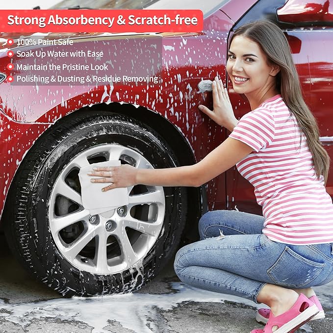White Microfiber Cleaning Cloths, 100 Pack Shop Towels Rags, Bulk Absorbent Lint-Free Detailing Cleaning Rags Microfiber Towels for Car Mechanic Automotive Garage Housekeeping, 11.5"*11.5"