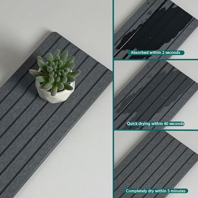 NiuYichee 2 PCS Water Absorbent diatomite Coasters, 12" x 5.5" Water Absorbing Stone Tray for Sink, Stone Drying mat for Kitchen Counter, Stone soap Tray Used for Hand Soaps & toiletries & Plants