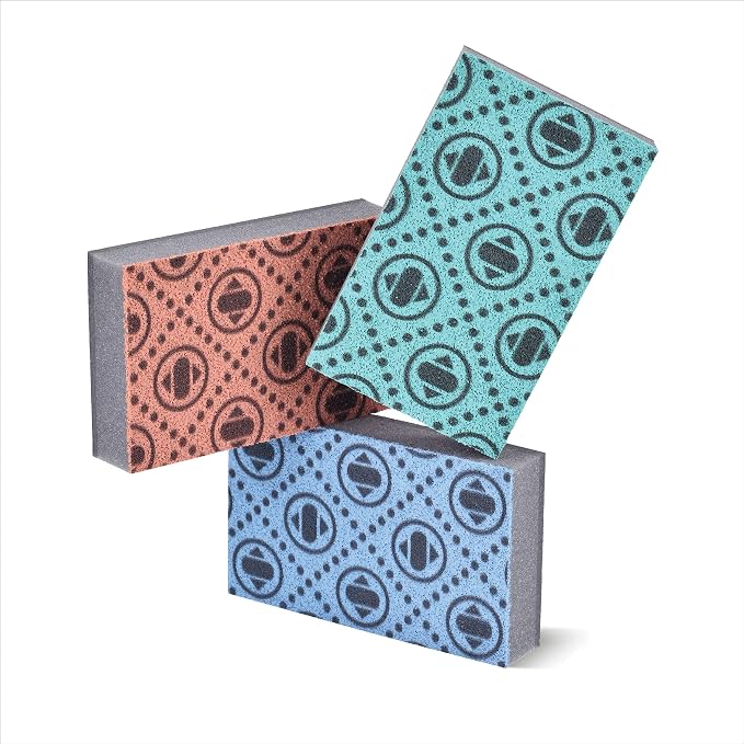 Skura Style x Eva Mendes Smart Kitchen Dish Sponges (Bulk 6 Pack) | Odor Free Non-Scratch Scrub Pad | Household Scrubber for Sink, Counters, Surfaces, Pots, Pans, Dishwashing | Color-Fade Change