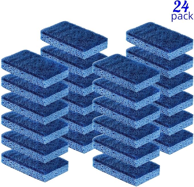 Scrubit Non-Scratch Cleaning Scrub Sponges- Scrubbing Dish Sponge Ideal for Washing Kitchen,Dishes, Bathroom &More – Dishwashing Sponge Along with A Thought Scrubber – 24 sponges (Pack of 2)