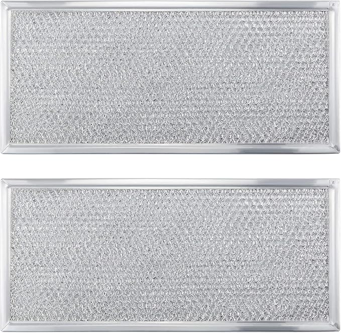 2026 Upgraded W10208631A Microwaves Grease Filter Approx. 13" x 6" by Beaquicy - Replacement for Whirlpool GE Microwaves - Pack of 2