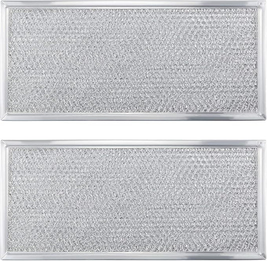 2026 Upgraded W10208631A Microwaves Grease Filter Approx. 13" x 6" by Beaquicy - Replacement for Whirlpool GE Microwaves - Pack of 2