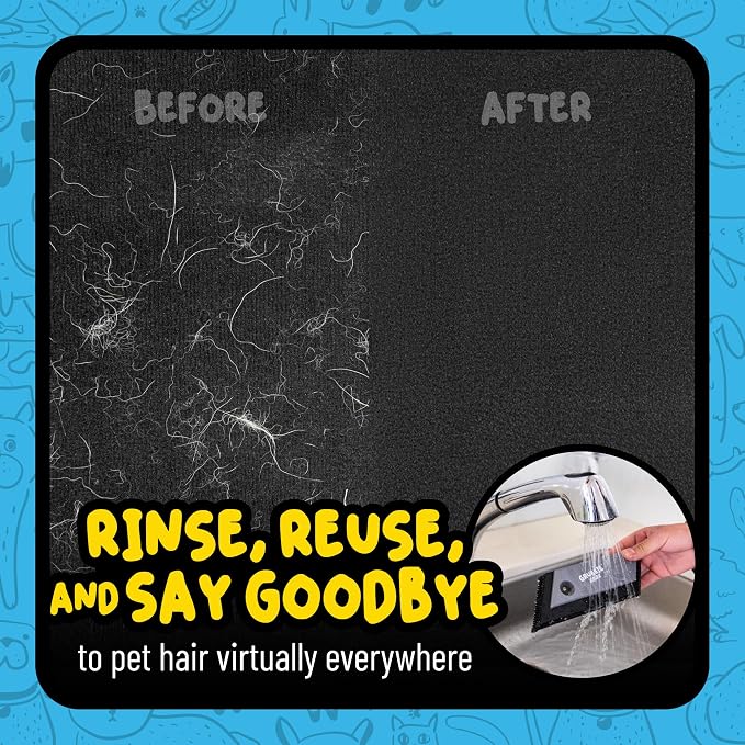 Chemical Guys, Grubbie Edge Reusable Pet Hair & Lint Removal Tool for Cars