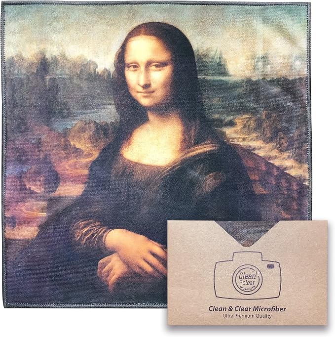Large [6 Pack] Classic Art (Mona Lisa) - Ultra Premium Quality Microfiber Cleaning Cloths (Best for Camera Lens, Glasses, Screens, and All Lens.), Microfiber Cloth