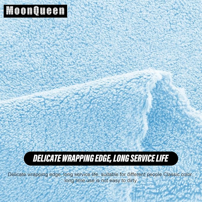MOONQUEEN Ultra Soft Premium Washcloths Set - 12 x 12 inches - 72 Pack - Quick Drying - Highly Absorbent Coral Velvet Bathroom Wash Clothes (Aquamarine)