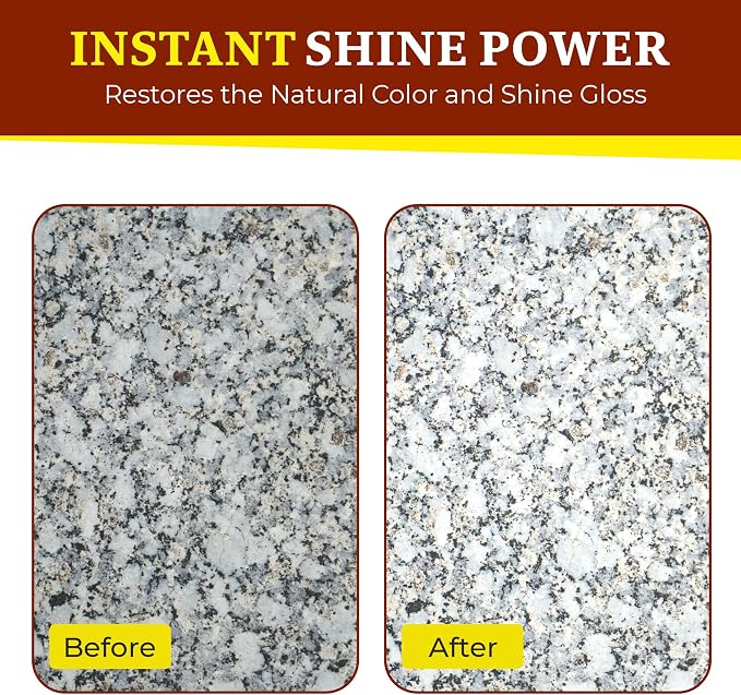 Rock Doctor Granite Polish Spray and Surface,18oz.Can Polish Tile, Marble, Kitchen Countertop, and Natural Stone Surfaces, Streak-Free Shine Pack of 4 (4)