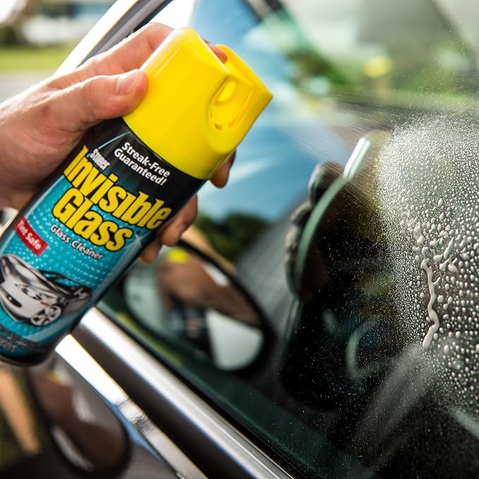 Invisible Glass 91163-6PK Premium Aerosol Glass Cleaner Spray for Car Windshields and Windows, Automotive and Home Window Cleaner, Streak-Free, Ammonia-Free, Tint-Safe – 15 oz (Pack of 6)