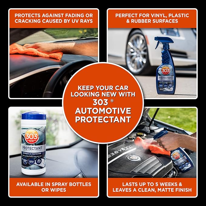 303 Automotive Protectant Wipes | Cleans and protects interior and exterior surfaces with superior UV protection.