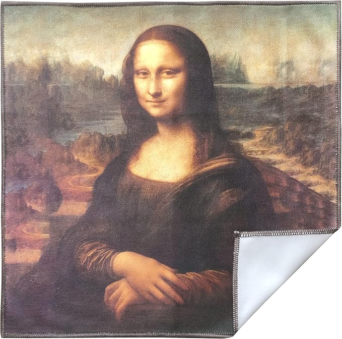 Large [6 Pack] Classic Art (Mona Lisa) - Ultra Premium Quality Microfiber Cleaning Cloths (Best for Camera Lens, Glasses, Screens, and All Lens.), Microfiber Cloth