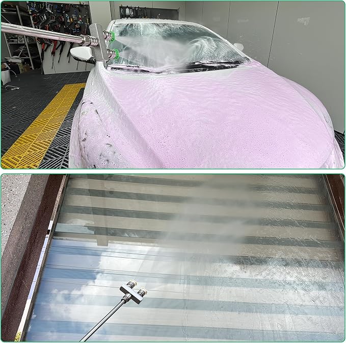 2-in-1 Pressure Washer Tips, 8 Nozzles, 1/4" Quick Connect | Dual Nozzle Body with 0°/15°/25°/40° Spray Tips for Cars, Driveways, Patios, and Suitable Hard-Surface Rinsing