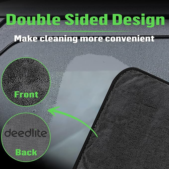 Deedlite Bath Shower Cleaning Cloths, Premium Car Drying Towel | Ultra Absorbent Twisted-Loop Design| Microfiber Towel for Car, Shower Cabin, Household