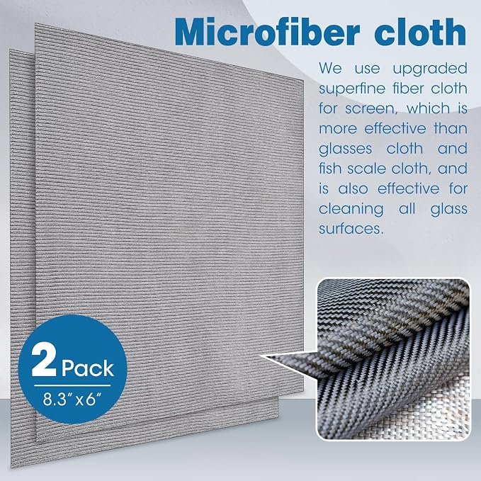 Screen Cleaner Spray 16oz (4oz x 4 Pack) - TV & Computer Screen Cleaner with 2 Microfiber Cloths for Multiple Devices