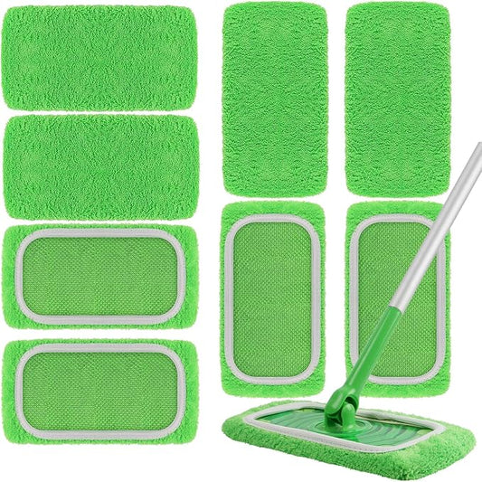 AmaVins 8Pk Reusable Microfiber Mop Pads for Swiffer Sweeper