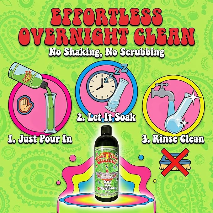 Green Piece® Glass Cleaner 1 Bottle (Made in USA)- All Natural Earth Friendly Multi-purpose Cleaner for Metal, Ceramic, Water Pipe 16 oz