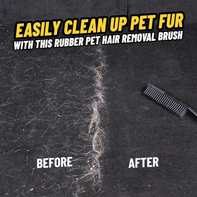 Chemical Guys Professional Rubber Pet Hair Removal Brush – Multi Surface Detailing&Pet Hair Removal Tool for Cars,Trucks,SUVs,RVs&Home – Removes Lint and Debris from Upholstery and Carpet,(Pack of 12)